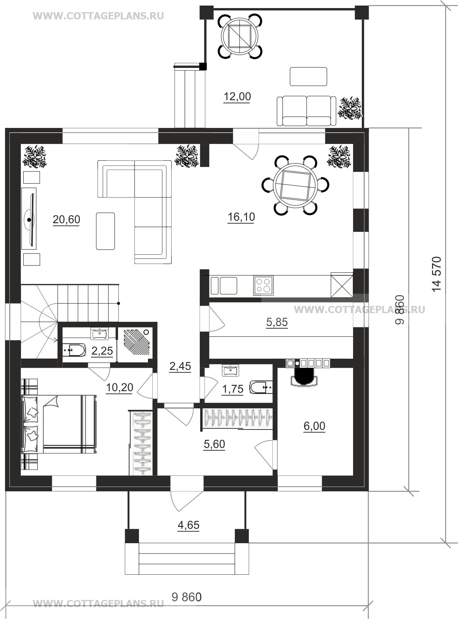 Поэтажные планы проект дома 108-13 общ. площадь 122,55 м2