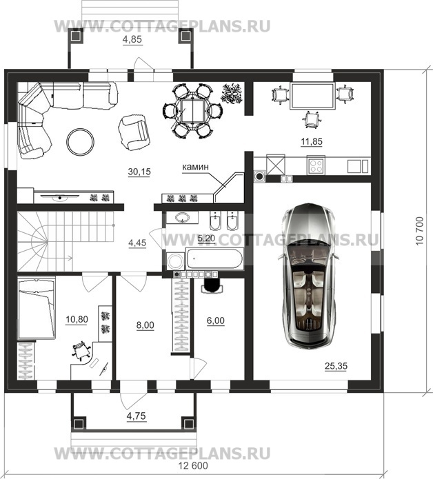 Поэтажные планы проект дома 15-83 общ. площадь 247,05 м2