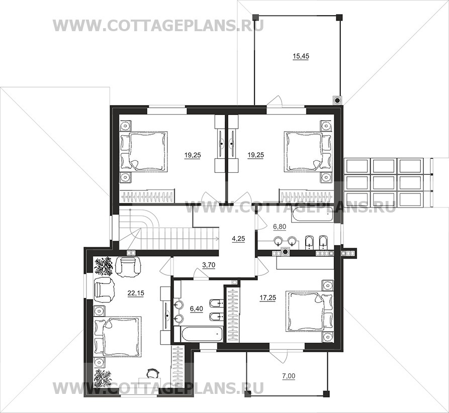 Поэтажные планы проект дома 71-38 общ. площадь 467,00 м2