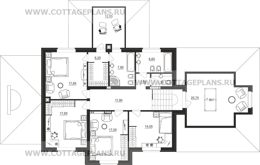 Поэтажные планы проект дома 71-71 общ. площадь 430,90 м2