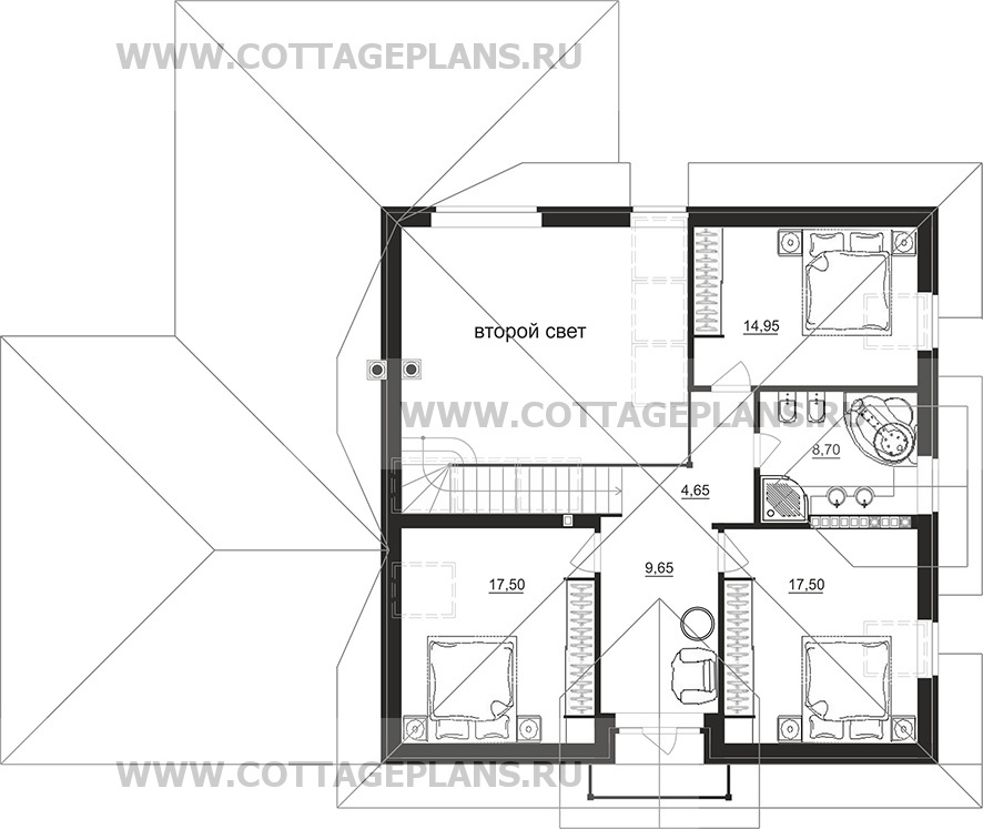 Поэтажные планы проект дома 76-74 общ. площадь 320,25 м2