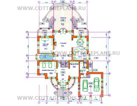 Поэтажные планы проект дома 34-22 общ. площадь 975,2 м2