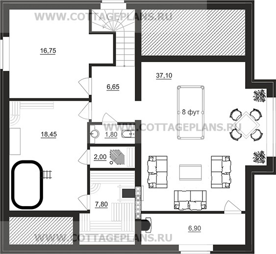 Поэтажные планы проект дома 93-87 общ. площадь 300,85 м2