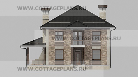 Фасады проект дома 76-25 общ. площадь 327,70 м2