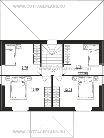Поэтажные планы проект дома 29-52 общ. площадь 94,45 м2