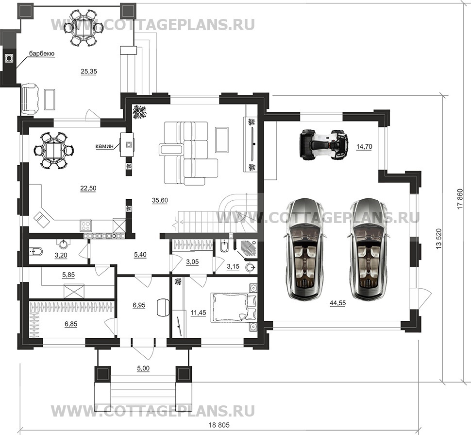 Поэтажные планы проект дома 203-90 общ. площадь 343,30 м2