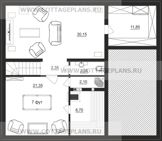 Поэтажные планы проект дома 16-82 общ. площадь 246,65 м2