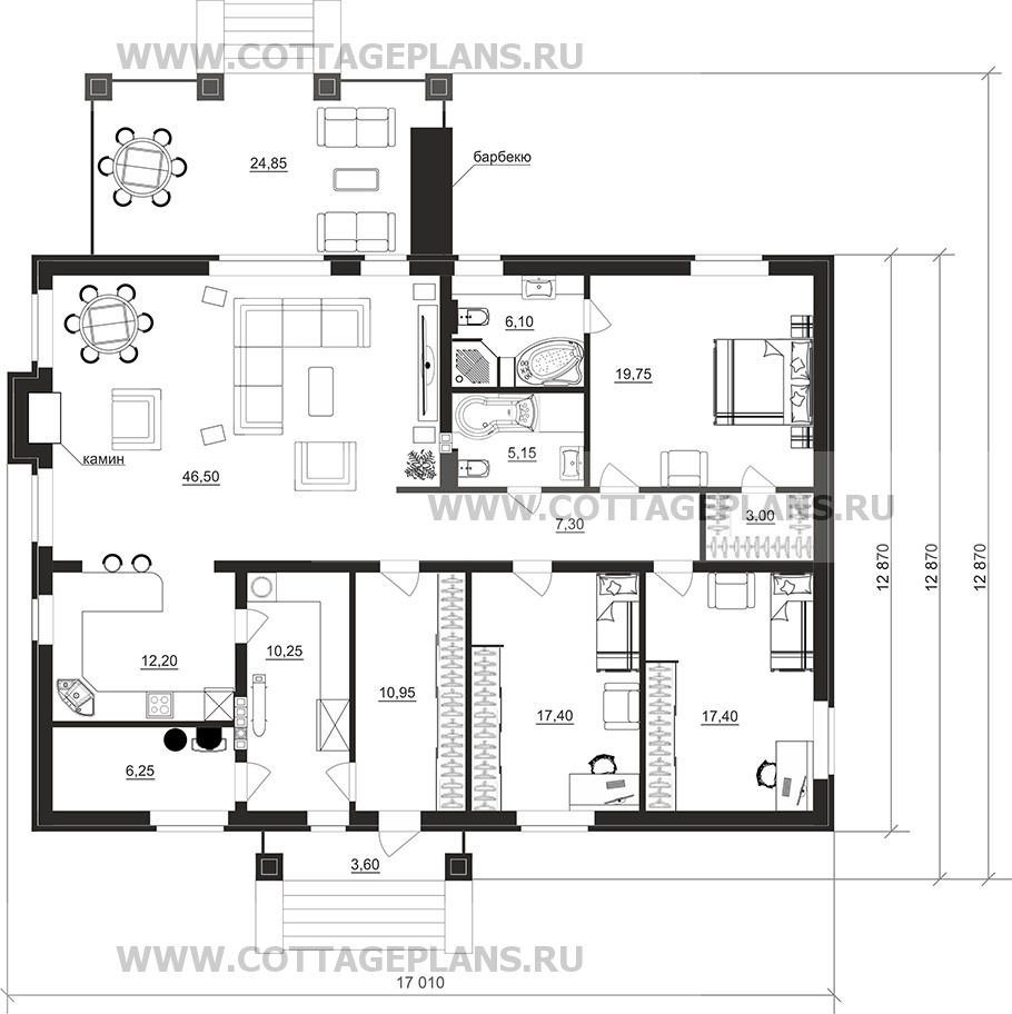 Поэтажные планы проект дома 700-68 общ. площадь 162,25 м2