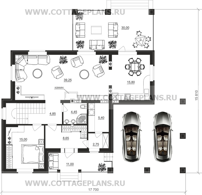 Поэтажные планы проект дома 24-57 общ. площадь 307,70 м2