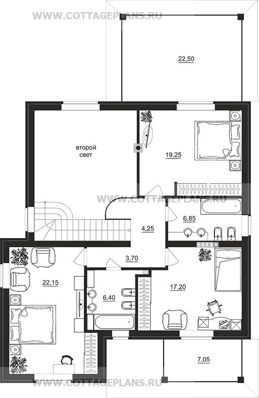 Поэтажные планы проект дома 202-10 общ. площадь 182,10 м2