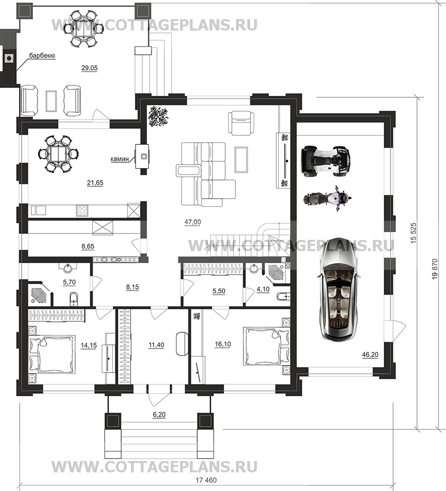 Поэтажные планы проект дома 205-28 общ. площадь 470,90 м2