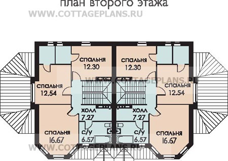 Поэтажные планы проект дома 59-68 общ. площадь 430,1 м2
