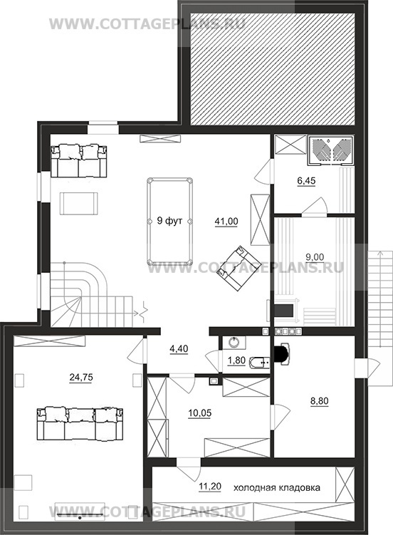 Поэтажные планы проект дома 203-10 общ. площадь 298,30 м2