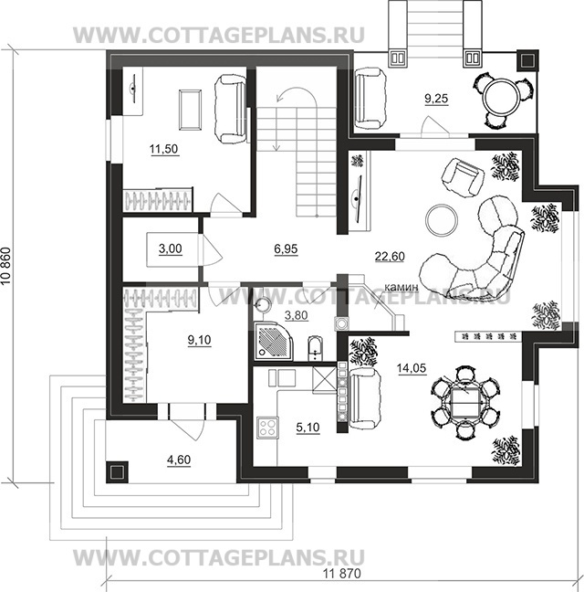 Поэтажные планы проект дома 71-86 общ. площадь 243,90 м2