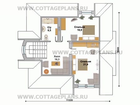 Поэтажные планы проект дома 58-09 общ. площадь 181,6 м2