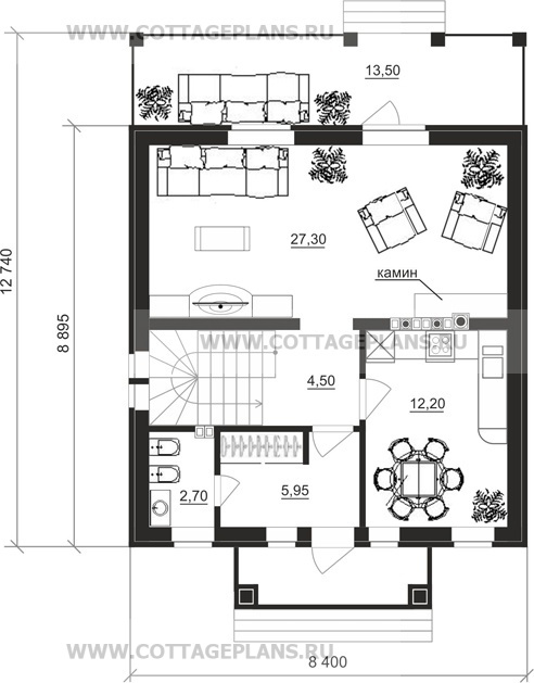 Поэтажные планы проект дома 21-06 общ. площадь 154,85 м2