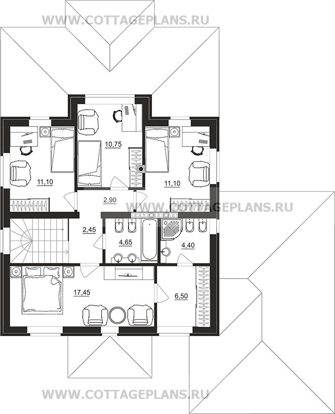 Поэтажные планы проект дома 71-72 общ. площадь 241,65м2