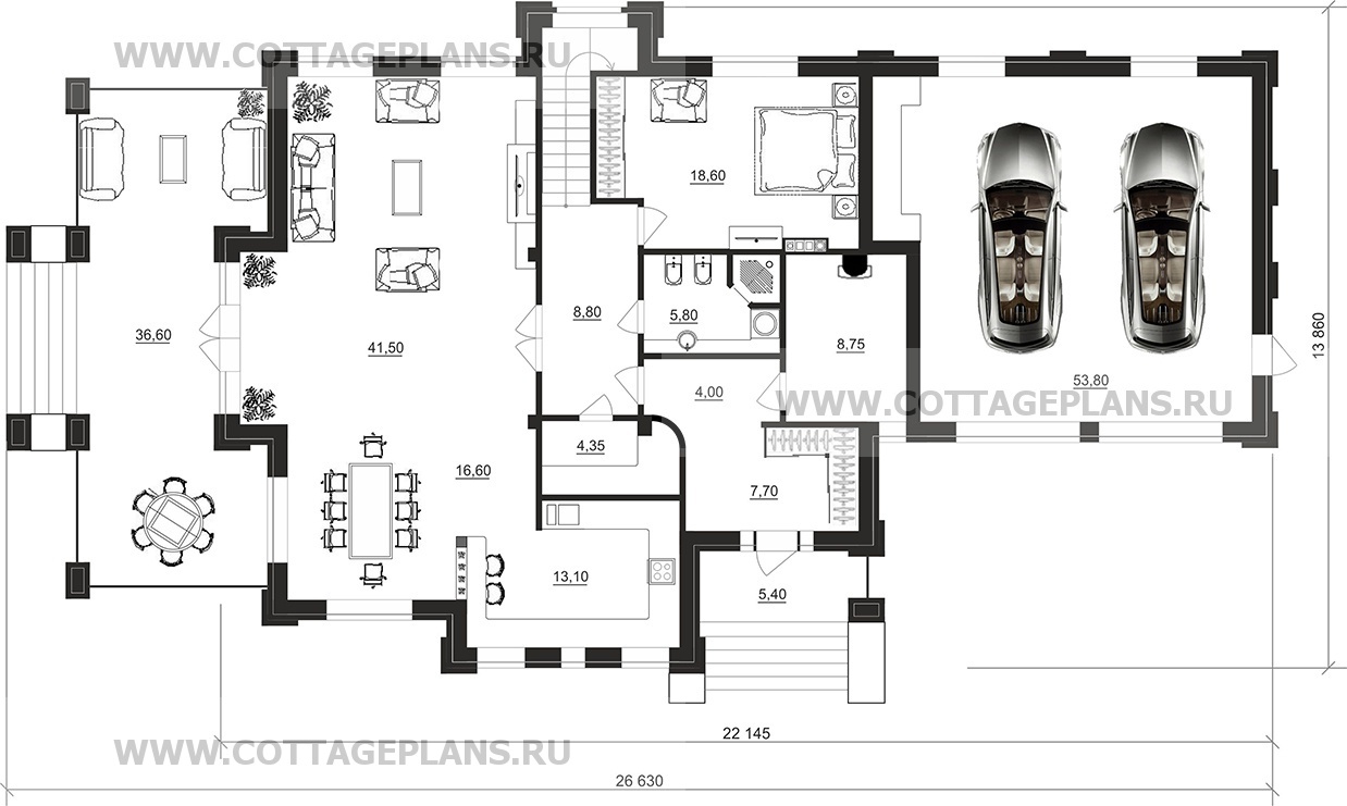 Поэтажные планы проект дома 100-83 общ. площадь 309,10м2