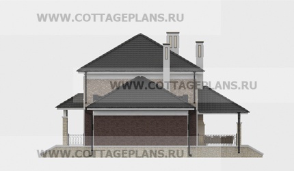 Фасады проект дома 71-49 общ. площадь 351,40 м2