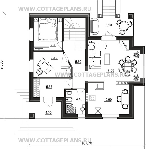 Поэтажные планы проект дома 71-70 общ. площадь 183,80 м2