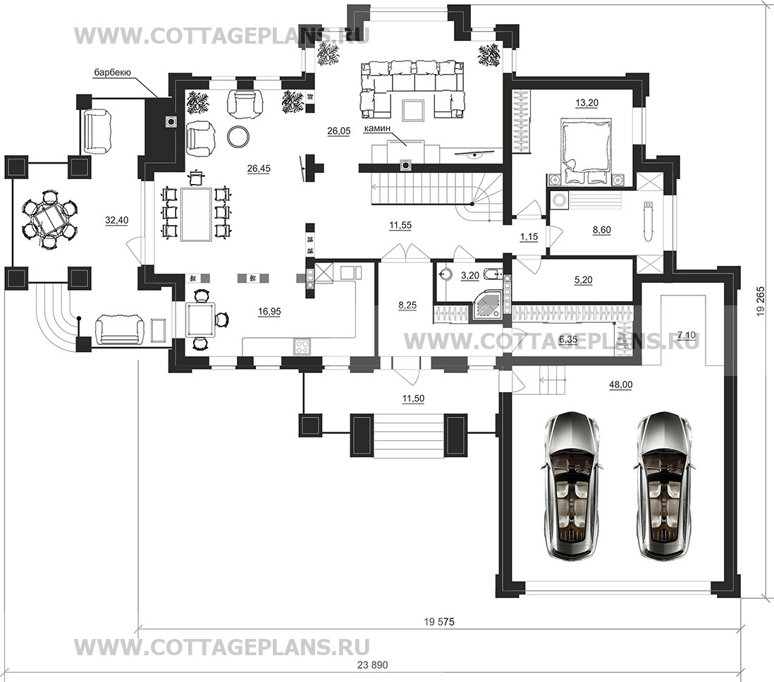 Поэтажные планы проект дома 103-26 общ. площадь 451,25 м2