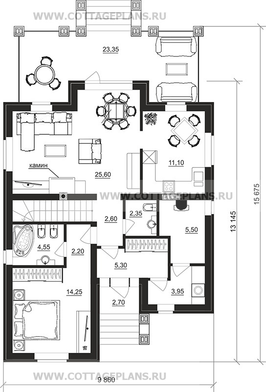 Поэтажные планы проект дома 206-18 общ. площадь 149,95 м2