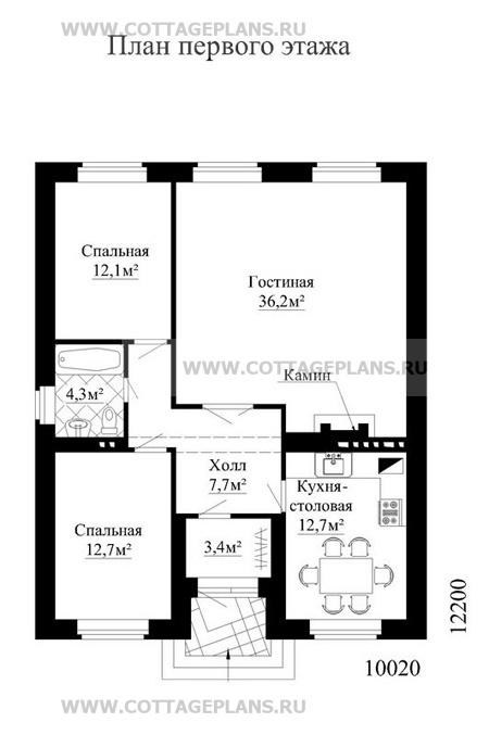 Поэтажные планы проект дома 33-18 общ. площадь 92м2