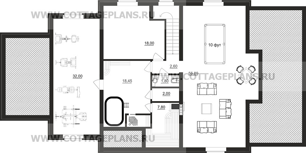 Поэтажные планы проект дома 101-66 общ. площадь 405,20 м2