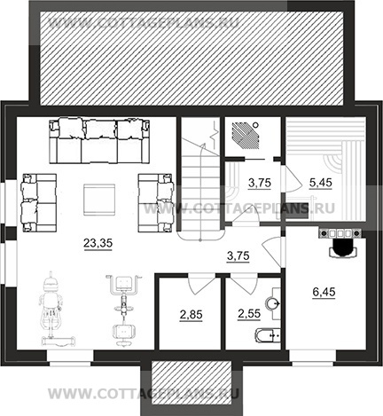 Поэтажные планы проект дома 96-79 общ. площадь 143,85 м2