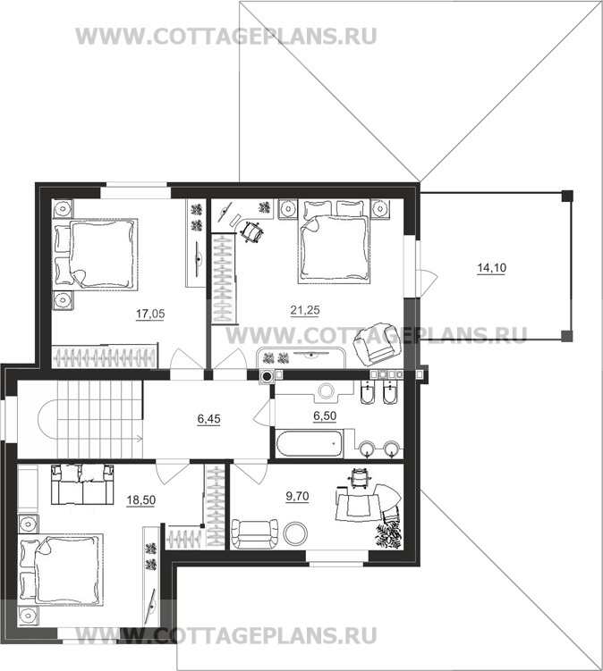 Поэтажные планы проект дома 23-56 общ. площадь 176,55 м2