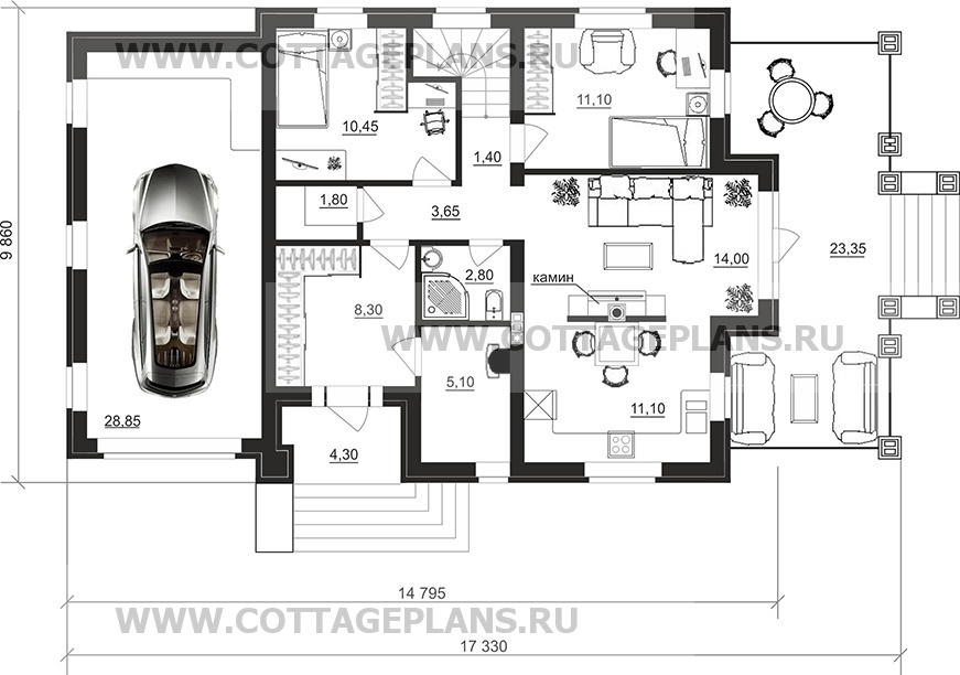 Поэтажные планы проект дома 92-83 общ. площадь 167,15 м2