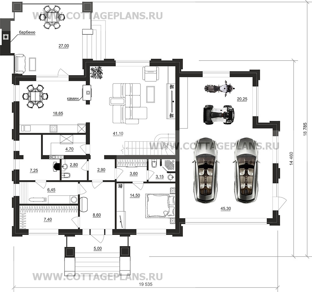 Поэтажные планы проект дома 202-91 общ. площадь 279,75 м2