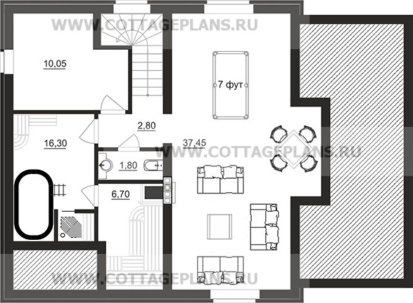 Поэтажные планы проект дома 93-79 общ. площадь 213,40 м2