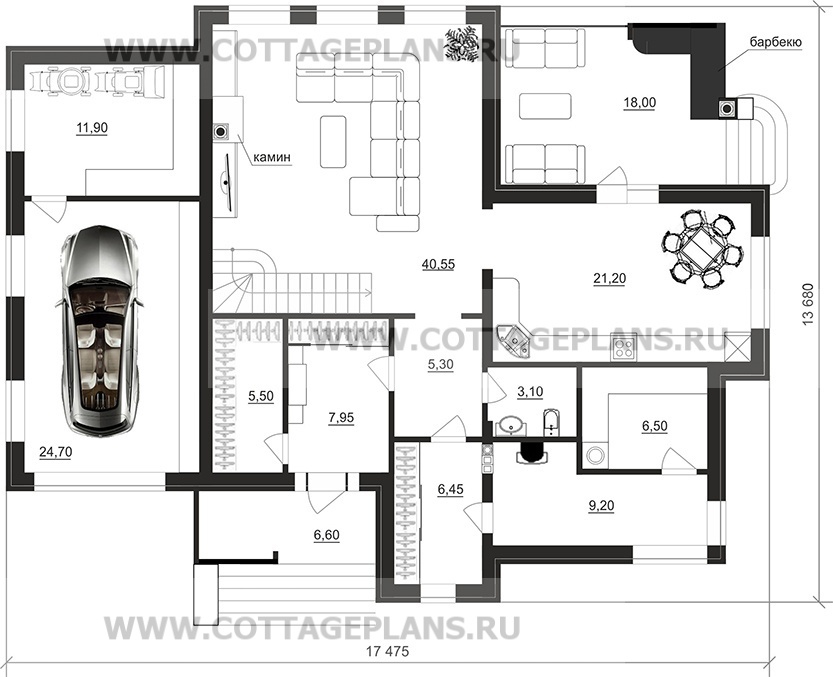 Поэтажные планы проект дома 204-63 общ. площадь 267,60 м2