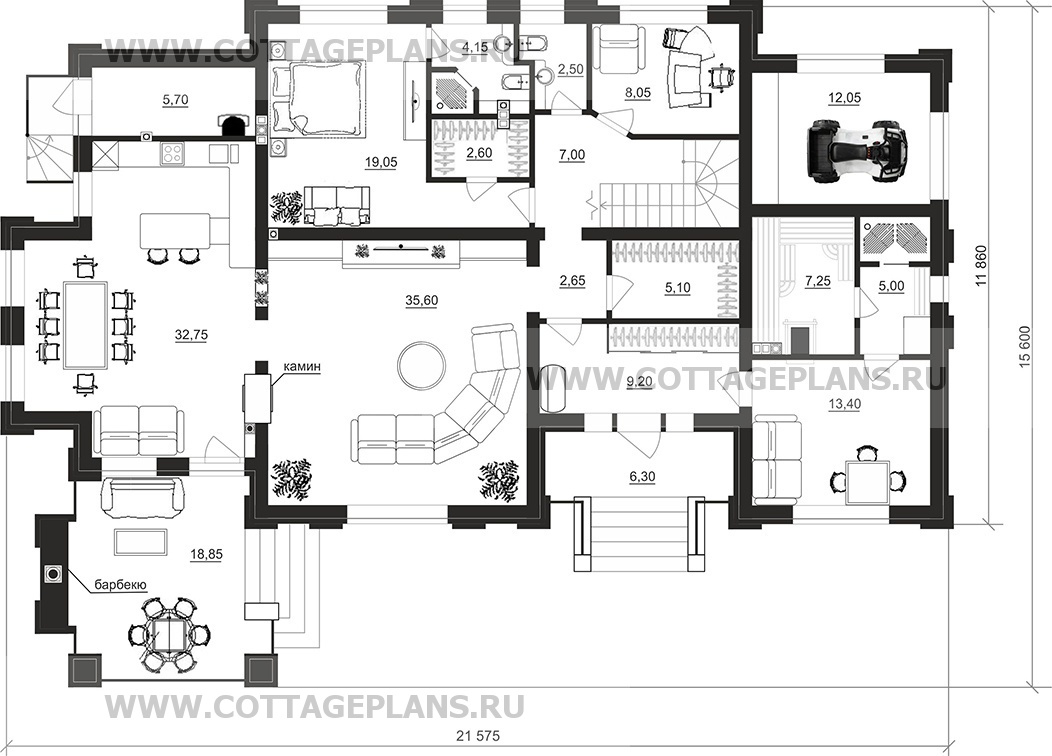 Поэтажные планы проект дома 102-69 общ. площадь 288,85 м2