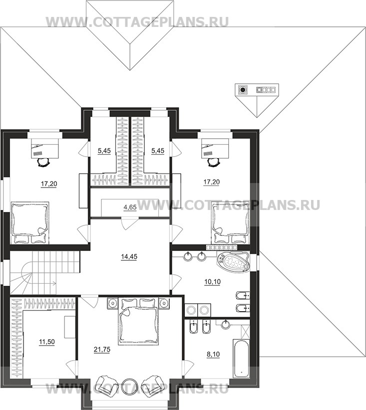 Поэтажные планы проект дома 104-88 общ. площадь 280,00 м2