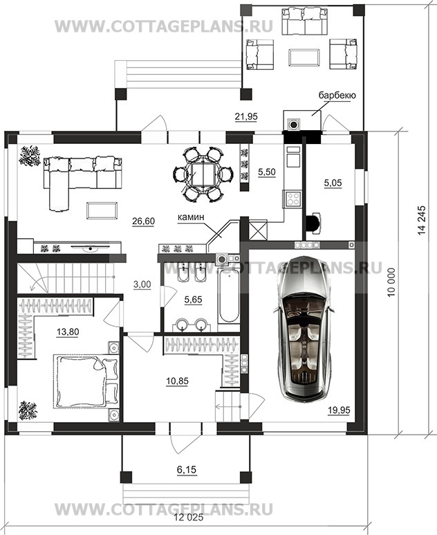 Поэтажные планы проект дома 75-41 общ. площадь 181,15 м2