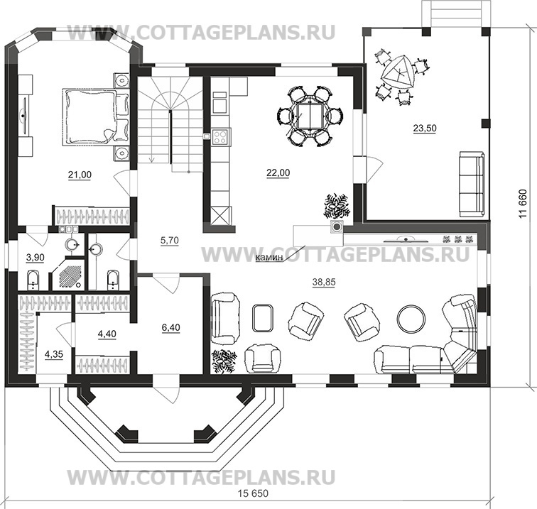 Поэтажные планы проект дома 76-97 общ. площадь 342,65 м2
