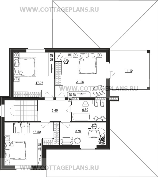 Поэтажные планы проект дома 24-53 общ. площадь 357,25 м2