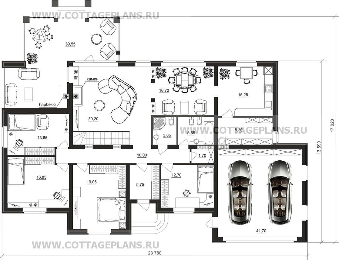 Поэтажные планы проект дома 76-39 общ. площадь 472,55 м2