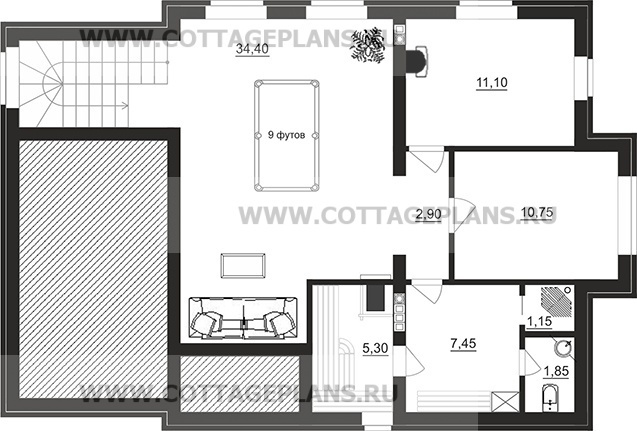 Поэтажные планы проект дома 74-13 общ. площадь 101,05 м2