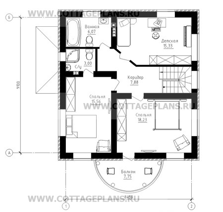 Поэтажные планы проект дома 14-90 общ. площадь 229,89 м2