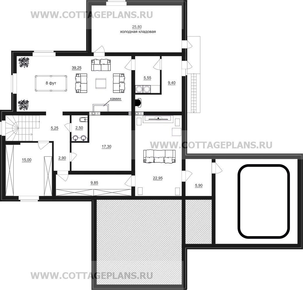 Поэтажные планы проект дома 17-37 общ. площадь 387,50 м2