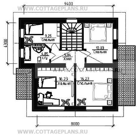 Поэтажные планы проект дома 14-15 общ. площадь 165,05 м2