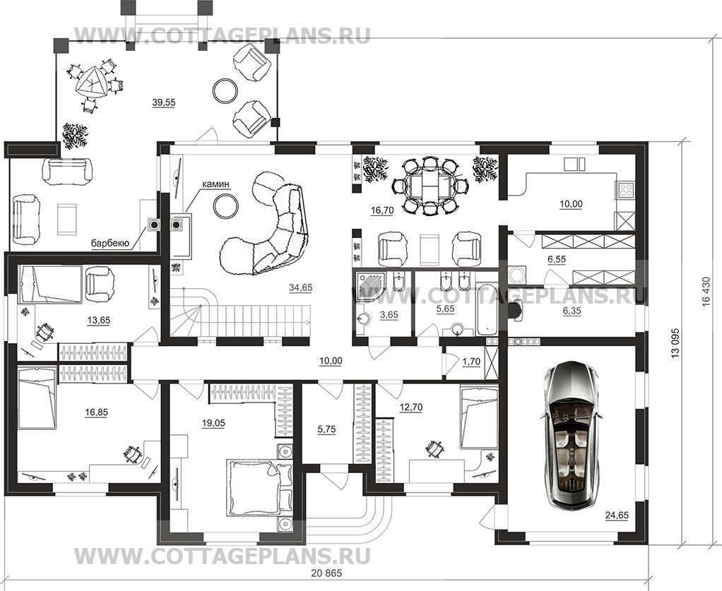 Поэтажные планы проект дома 95-27 общ. площадь 294,40 м2
