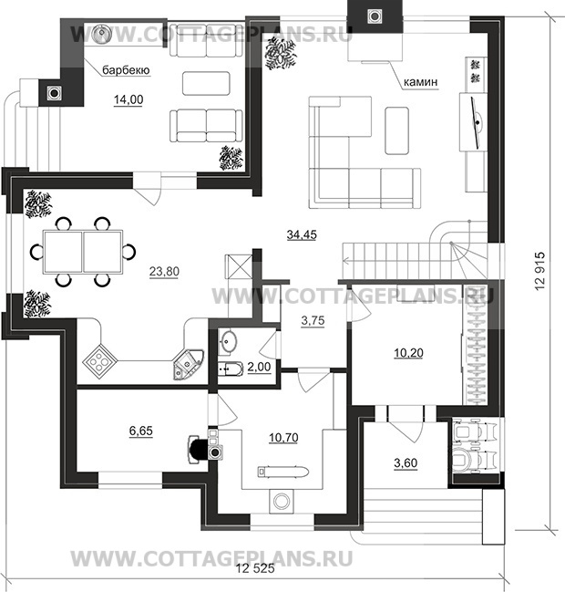 Поэтажные планы проект дома 204-74 общ. площадь 171,35 м2