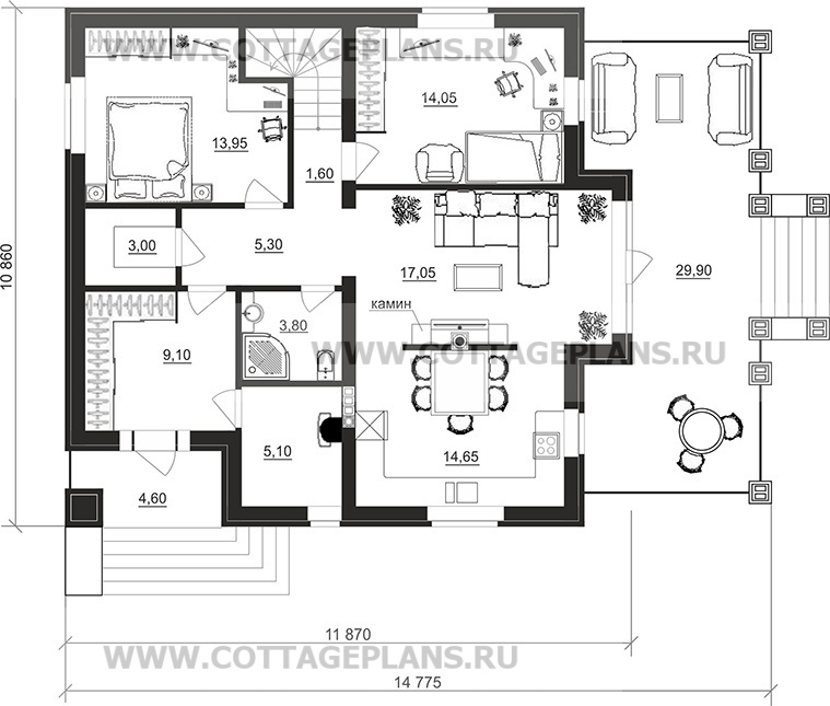 Поэтажные планы проект дома 29-80 общ. площадь 173,60 м2