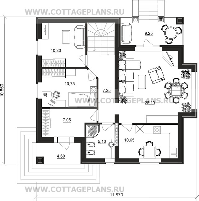 Поэтажные планы проект дома 71-86 общ. площадь 243,90 м2