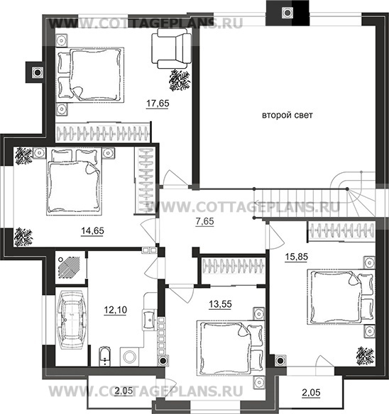 Поэтажные планы проект дома 105-74 общ. площадь 262,70 м2