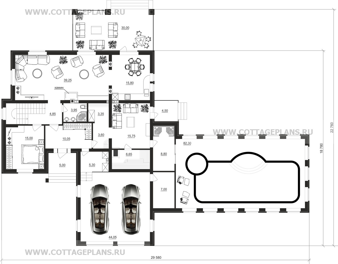 Поэтажные планы проект дома 24-14 общ. площадь 547,10 м2
